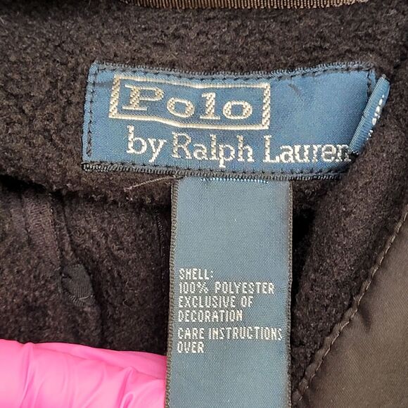 Ralph-Lauren Fleece Jacket Large 23x27 Black - Picture 7 of 16